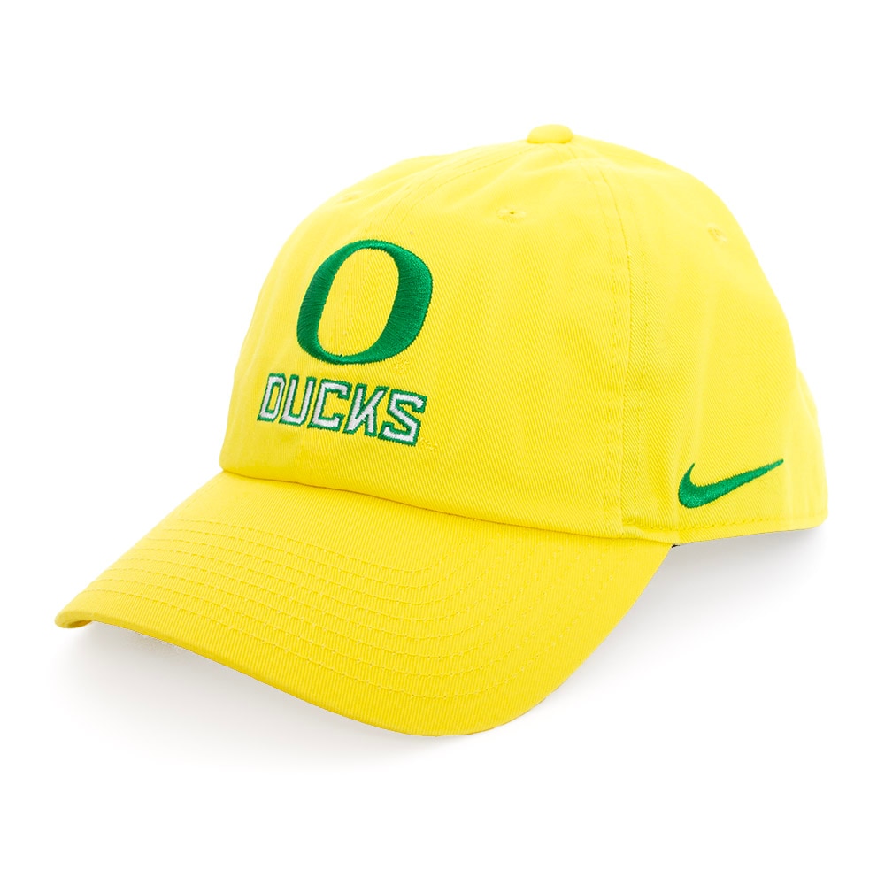 Classic Oregon O, Nike, Yellow, Curved Bill, Cotton, Accessories, Unisex, Football, Unstructured, Twill, Club, Sideline, Adjustable, Hat, 915764